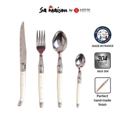 Thumbnail Bộ dao thìa dĩa inox 304 Laguiole Pháp cán nhựa màu trắng Ivory | Sa Maison x Jean Dubost 1