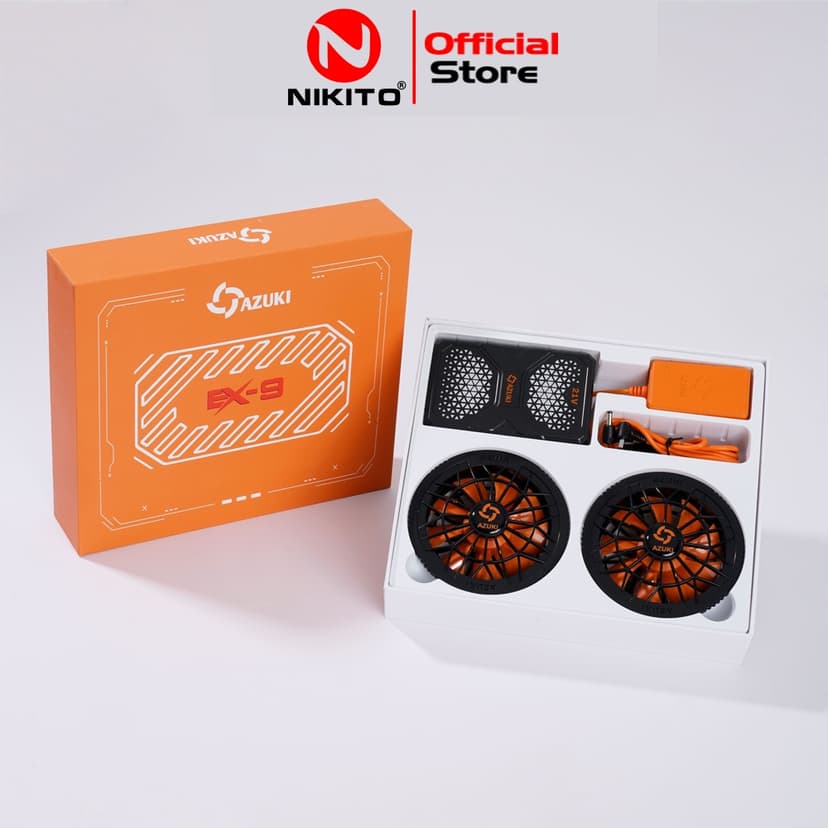 Ảnh Bộ Phụ Kiện AZUKI EX9 SIÊU KHỦNG PIN 25.500mah, Quạt 21V Thời Gian Chạy 12h Đến 20h Dài Nhất Thị Trường BH 12T- NIKITO 1