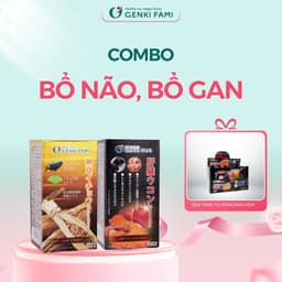 Thumbnail Combo Viên Uống Phòng Ngừa Đột Quỵ, Bổ Não Natto Ichou, Bổ Gan, Giảm Căng Thẳng Mệt Mỏi Kanzo Ukon Genki Fami Nhật Bản 1