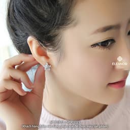 Thumbnail Bông tai nữ chuôi bạc 925 Eleanor Accessories hình hoa tuyết phụ kiện trang sức khuyên tai 3322 1