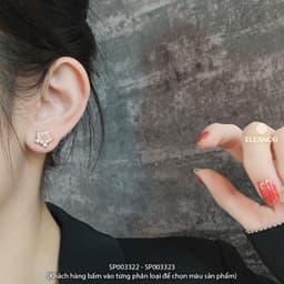 Thumbnail Bông tai nữ chuôi bạc 925 Eleanor Accessories hình hoa tuyết phụ kiện trang sức khuyên tai 3322 3