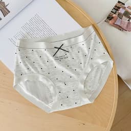 Thumbnail Combo 3 Quần Lót Nữ Cotton Cạp Cao Vừa Chấm Bi Freesize (50-65kg) QL9022 By Bechipi 4
