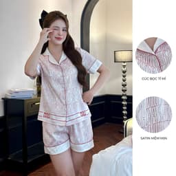 Thumbnail BỘ MẶC NHÀ ZAM - TCDA72 - BỘ NGẮN TAY QUẦN ĐÙI MUST DASH HỒNG 2
