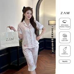 Thumbnail BỘ MẶC NHÀ ZAM - TSLA72 - BỘ NGẮN TAY QUẦN LỬNG  MUST DASH HỒNG 1