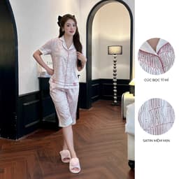 Thumbnail BỘ MẶC NHÀ ZAM - TSLA72 - BỘ NGẮN TAY QUẦN LỬNG  MUST DASH HỒNG 2
