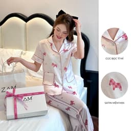 Thumbnail BỘ MẶC NHÀ ZAM - TCLA73 - BỘ NGẮN TAY QUẦN DÀI NGỰA CHẤM BI HỒNG 2