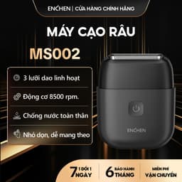 Thumbnail Máy cạo râu Enchen Mini MS002 lưỡi dao linh hoạt, động cơ mạnh mẽ chống nước toàn thân - BH 6 tháng 1