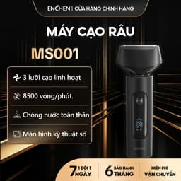 Thumbnail Máy cạo râu Enchen MS001 3 lưỡi dao linh hoạt, động cơ cạo mạnh mẽ chống nước toàn thân - BH 6 tháng 1