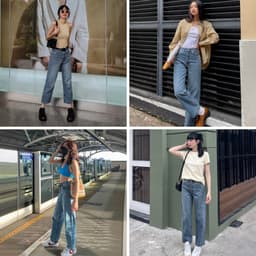 Thumbnail TheBlueTshirt - Quần jeans lưng cao ống suông có nhiều màu wash cho nữ - The Original Dad Jeans 4
