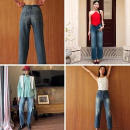 Thumbnail TheBlueTshirt - Quần jeans lưng cao ống suông có nhiều màu wash cho nữ - The Original Dad Jeans 2