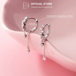 Thumbnail Khuyên Tai Bạc Nữ DẾ BẠC 925 Đính Đá Lấp Lánh Kiểu Dáng Hàn Quốc Quà Tặng Người Yêu Bạn Gái K6023 1