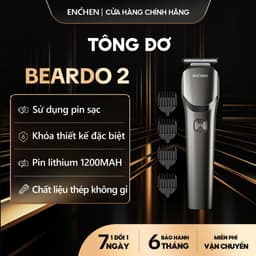 Thumbnail Tông đơ cắt tóc Enchen Beardo 2 tốc độ cao, lưỡi thép không gỉ, tặng 4 cử tạo kiểu - BH 6 tháng 1