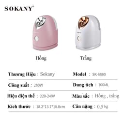 Thumbnail Máy xông hơi nước SOKANY SK-6880, xông mặt, xông mũi, xông hơi nóng, khử khuẩn dưỡng ẩm cho da [BẢO HÀNH 12 THÁNG] 2