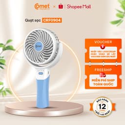 Thumbnail Quạt Sạc Mini Gấp Gọn Cầm Tay Comet CRF0904 3W Nhỏ Gọn Sạc USB Tiện Lợi, Dung Lượng Pin 1.200mAh 1