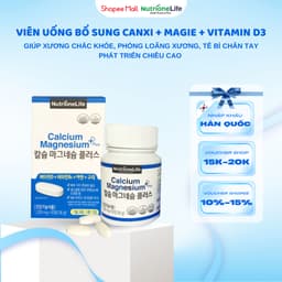 Thumbnail Viên Uống NUTRIONELIFE Calcium Magnesium Plus Bổ Sung Canxi, Phát Triển Chiều Cao, Xương Chắc Khỏe, Hộp 30 Viên 1