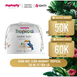 Thumbnail Túi khăn mặt dạng cuộn Mamamy Tropical 80 tờ, Khăn giấy khô đa năng cao cấp, tự nhiên, mềm dai, sạch cực 2