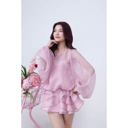 Thumbnail Đầm Bí Tay Phồng Cánh Dơi Xòe Tầng Siêu Dễ Thương (Có Quần Bảo Hộ) - DREA DRESS - GOÛT DE JUN 2