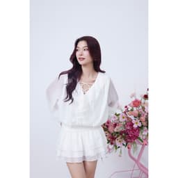 Thumbnail Đầm Nữ Tay Phồng Dài Phối Tầng Bèo Nữ Tính - DESSY DRESS - GOÛT DE JUN 2