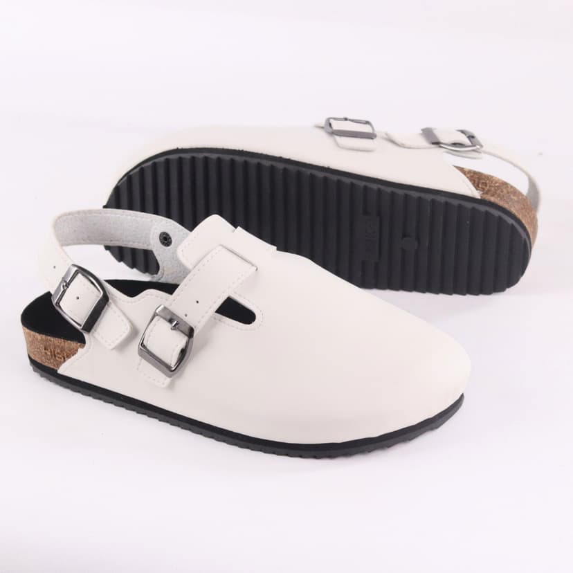Ảnh Dép đế trấu sục Sandal Boston nam nữ unisex quai ngang đi học công sở bigsize chính hãng Hishoo VNXK  R111 4