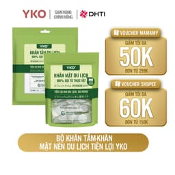 Thumbnail Khăn tắm, khăn mặt nén du lịch Yko chất liệu 100% sợi tư nhiên và rayon, dùng 1 lần phù hợp đi công tác du lịch 2