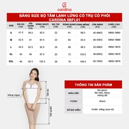 Thumbnail Bộ tăm lạnh nữ CARDINA thiết kế cổ trụ quần lửng chất liệu cao cấp co dãn thoải mái phù hợp với nhiều độ tuổi 5BFL01 3