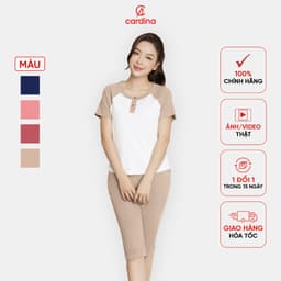Thumbnail Bộ tăm lạnh nữ CARDINA thiết kế cổ trụ quần lửng chất liệu cao cấp co dãn thoải mái phù hợp với nhiều độ tuổi 5BFL01 1
