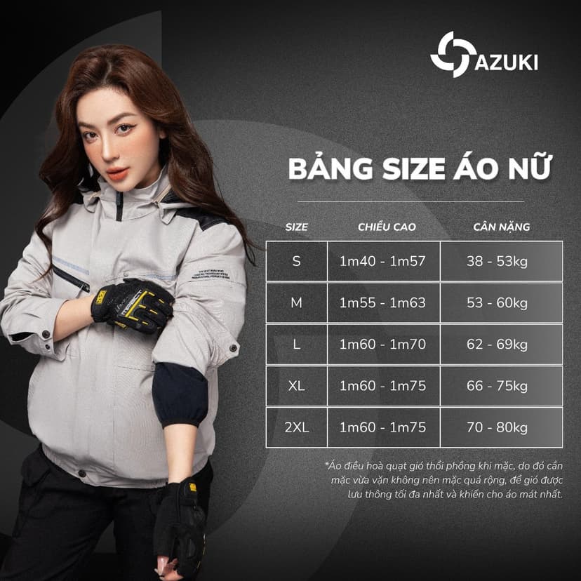 Ảnh Áo Điều Hòa AZUKI EX9 Hot Nhất 2025,Pin 25.500 Mah, Quạt 21V Chạy Dài Nhất Thị Trường 12->24 Tiếng [ BH 12 Tháng]-NIKITO 2