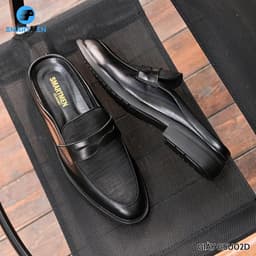 Thumbnail Giày sục công sở cao cấp SMARTMEN GSU-02 ĐEN 1