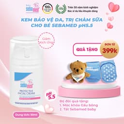 Thumbnail Kem dưỡng ẩm ngừa chàm sữa, khô da cho bé Baby Sebamed Protective Facial Cream (50ml) 1