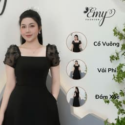 Thumbnail Đầm Thiết Kế EMY Thời Trang Cao Cấp EM2109 Phi Cao Cấp Phối Lưới Đính Bướm 3D Sang Chảnh Đi Tiệc 4