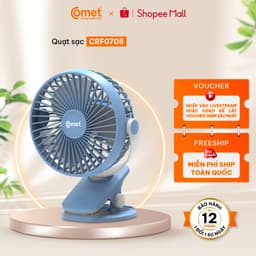 Thumbnail Quạt Sạc Để Bàn, Cầm tay Comet Nhiều Chức Năng Bảo Hành 12 Tháng, Lỗi 1 Đổi 1 Trong 6 Tháng 1