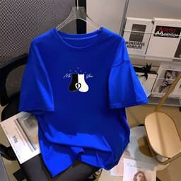 Thumbnail Áo thun nữ 𝐋𝐎𝐙𝐀 nhiều màu in hình mèo chất liệu cotton co giãn 4 chiều - Mã RT8111 1