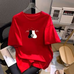 Thumbnail Áo thun nữ 𝐋𝐎𝐙𝐀 nhiều màu in hình mèo chất liệu cotton co giãn 4 chiều - Mã RT8111 2