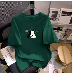 Thumbnail Áo thun nữ 𝐋𝐎𝐙𝐀 nhiều màu in hình mèo chất liệu cotton co giãn 4 chiều - Mã RT8111 3