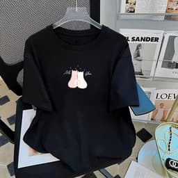 Thumbnail Áo thun nữ 𝐋𝐎𝐙𝐀 nhiều màu in hình mèo chất liệu cotton co giãn 4 chiều - Mã RT8111 4