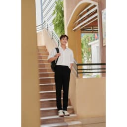 Thumbnail Áo sơ mi nam Gấu 194 tay ngắn cổ bẻ vải coton lụa mềm mịn, ít nhăn - form slimfit 1