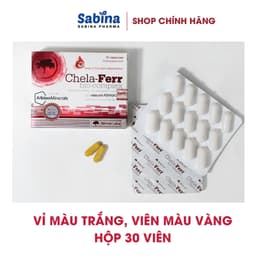 Thumbnail 2H sắt Chela-Ferr Bio Complex. Thực phẩm bảo vệ sức khoẻ cho người thiếu máu thiếu sắt. 1hộp 30 viên 14mg Fe. Olimp Labs 2