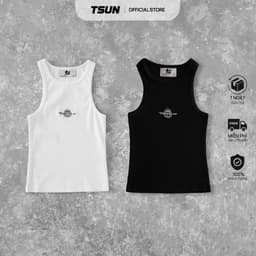 Thumbnail Áo Ba Lỗ Nữ tanktop ôm body sexy Trắng và Đen - Brand TSUN Chính Hãng - Cotton thun bo gân co giản 1