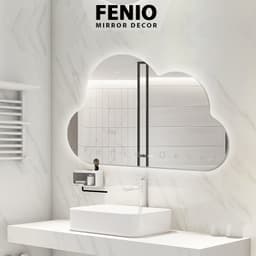Thumbnail Gương decor hình đám mây FENIO gương có led cảm ứng treo tường 4
