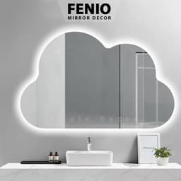 Thumbnail Gương decor hình đám mây FENIO gương có led cảm ứng treo tường 2