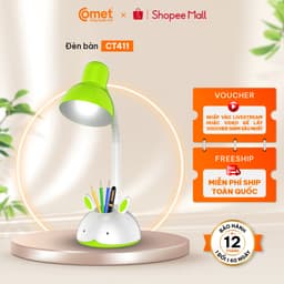 Thumbnail Đèn Bàn Học Sinh Comet CT411 Nhựa ABS, Đui Đèn E27, Thiết Kế Đa Dụng Bắt Mắt, Có Ngăn Đựng Bút ( Đã bao gồm bóng 5W) 1
