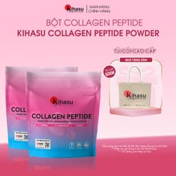 Thumbnail Combo bột Kihasu collagen peptide: giúp sáng da, trắng da bạn, mờ nám sạm đốm nâu trên da 1