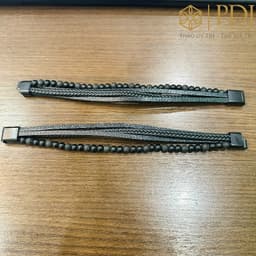 Thumbnail Vòng Tay Đá Núi Lửa Dây Da Obisidian PDJ - Trang sức phong thủy may mắn 4