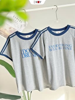 Thumbnail Áo Thun Nữ Cotton Form Vừa Chạy Viền Trẻ Trung ENVY AT269 2