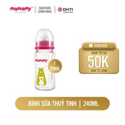 Thumbnail Bình sữa cao cấp Mamamy cho bé dung tích 120ml, 240ml chất liệu thuỷ tinh siêu cứng, chống sặc và đầy hơi 1