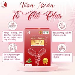 Thumbnail Vạn Xuân Tố Nữ Plus Collagen nội tiết hỗ trợ làm đẹp da, mờ thâm nám và ngăn ngừa lão hoá hộp 48 viên 2