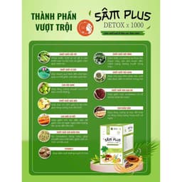 Thumbnail Kẹo Giảm Cân Sâm Plus Detox X1000 TM Pharma Giảm Mỡ Sinh Học Thanh Nhiệt Hộp 30 Viên 2