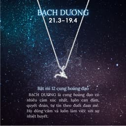 Thumbnail Dây chuyền nam nữ 12 cung hoàng đạo CDE Zodiac Pendant Necklace Silver - Dây chuyền nam nữ Lamy 3