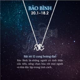 Thumbnail Dây chuyền nam nữ 12 cung hoàng đạo CDE Zodiac Pendant Necklace Silver - Dây chuyền nam nữ Lamy 4