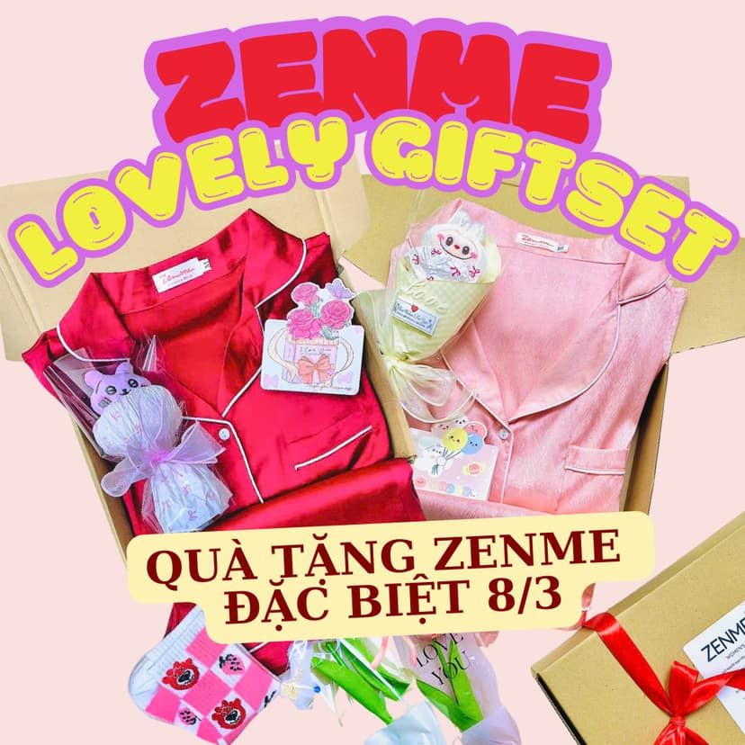 Ảnh Hộp Đựng Quà Tặng ZENME Sang Trọng Zen Me Gift Set Có Hoa và Quà - Special Packet 1